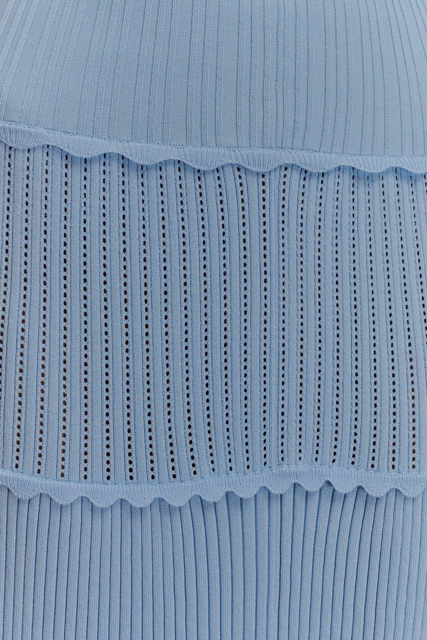 Finley Pointelle Knit Maxi Dress - Cornflower Blue